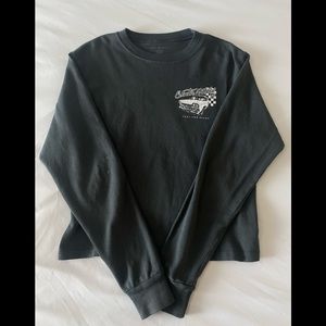 Brandy Melville electric motor dark grey long sleeve t shirt